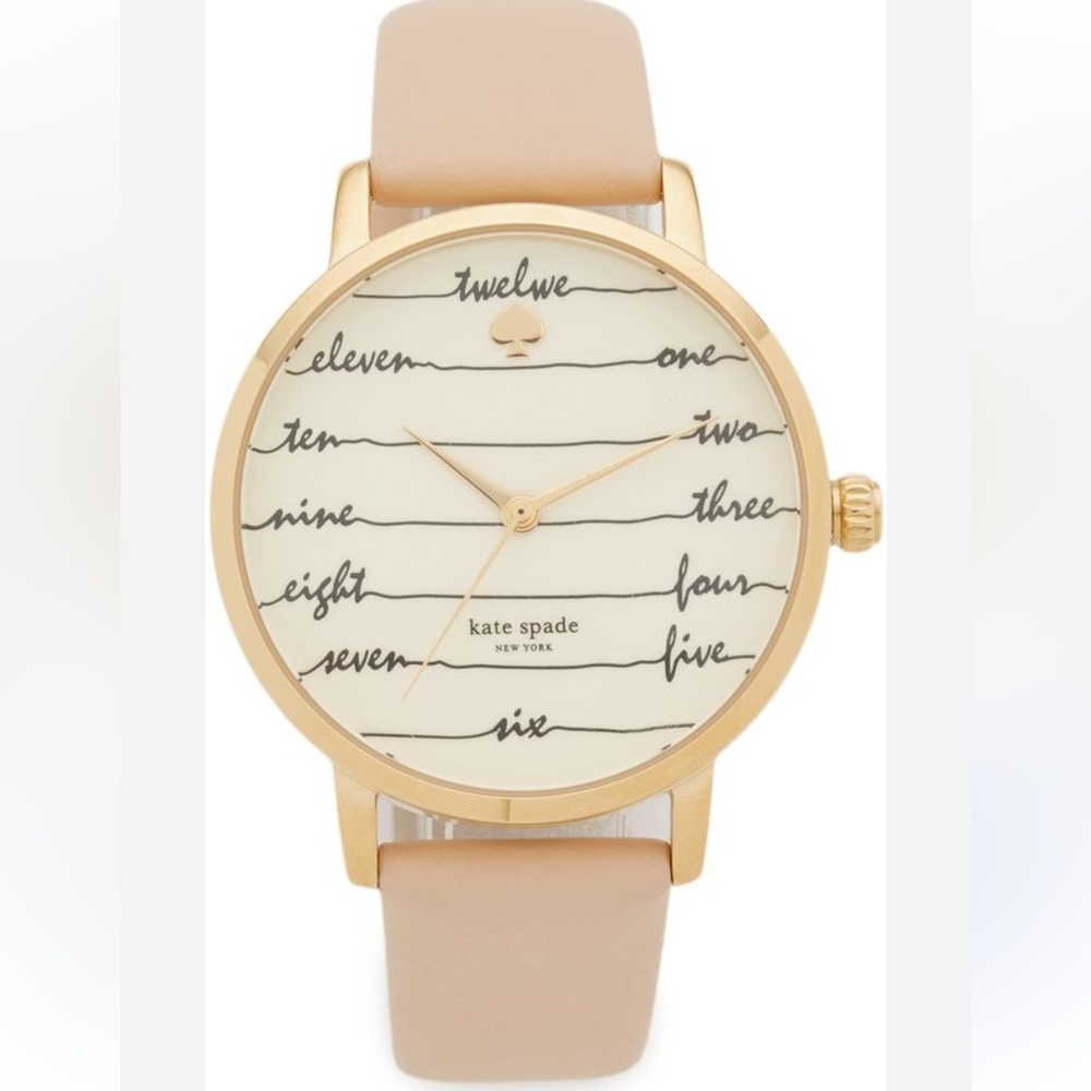 Kate Spade Pink/Nude Leather Band Watch